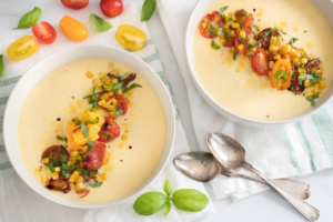 suvie recipe, corn soup, buttermilk corn soup